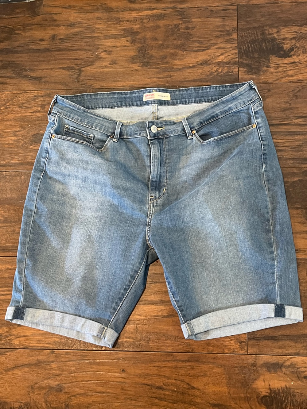 Signature by Levi Strauss Light Blue Denim Bermuda Shorts